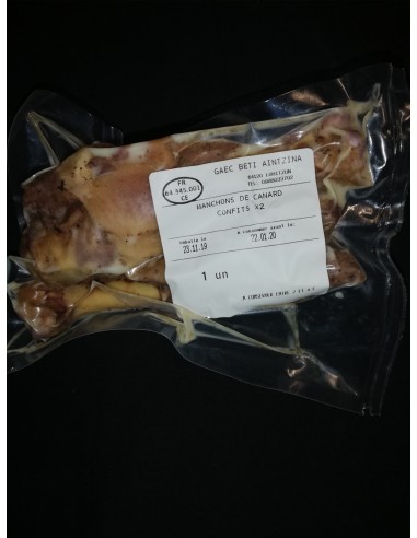 Manchons confits de canard (x2).